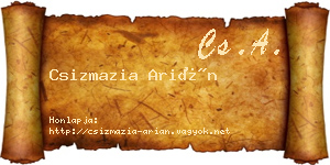 Csizmazia Arián névjegykártya
